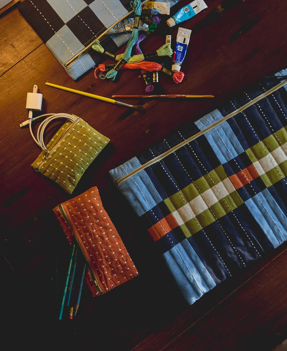 Lattice Laptop Sleeve - Navy - Image 3