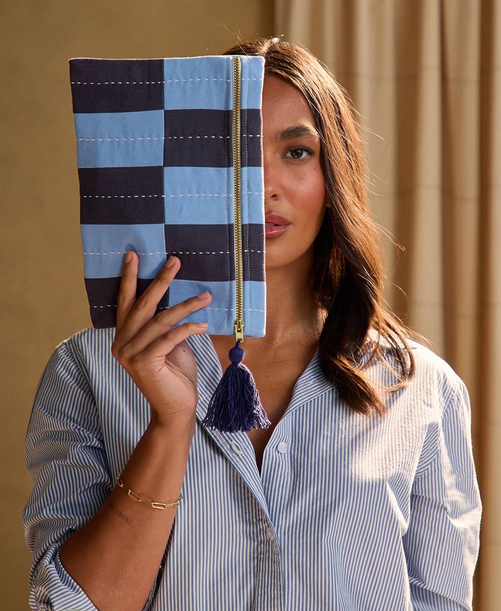 Lattice Pouch - Dusk Blue