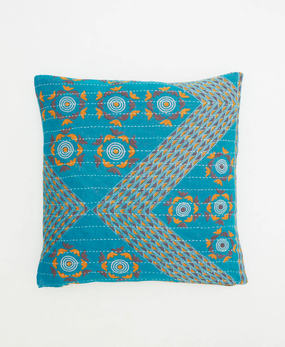Medium Kantha Throw Pillow - No. 260204