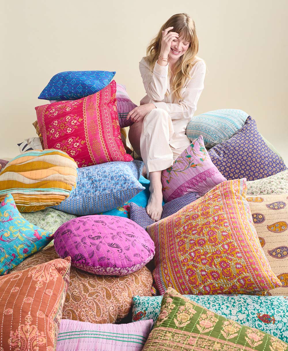 Kantha Lumbar Pillow - No. 260208 - Image 4