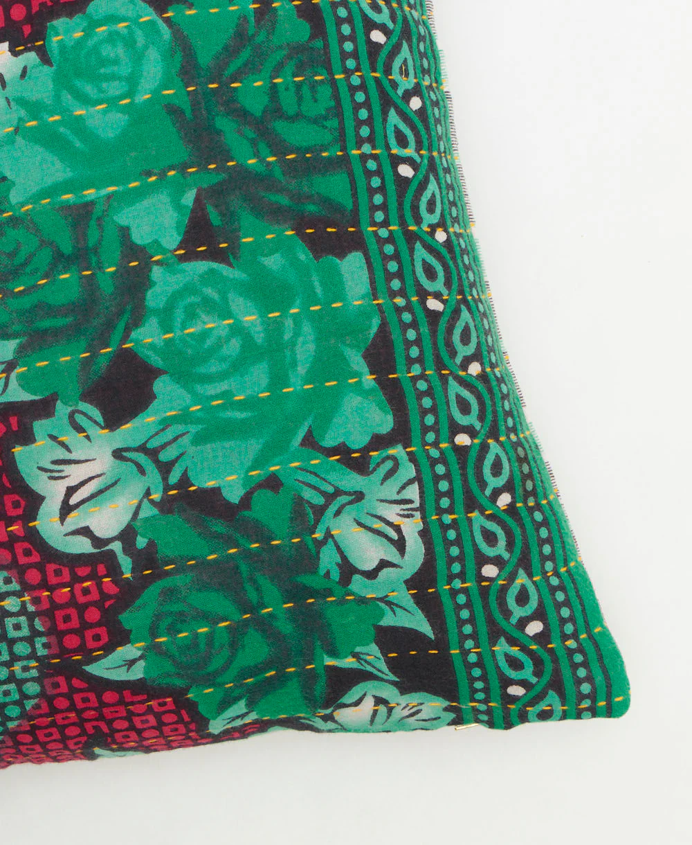 Medium Kantha Throw Pillow - No. 260301 - Image 3