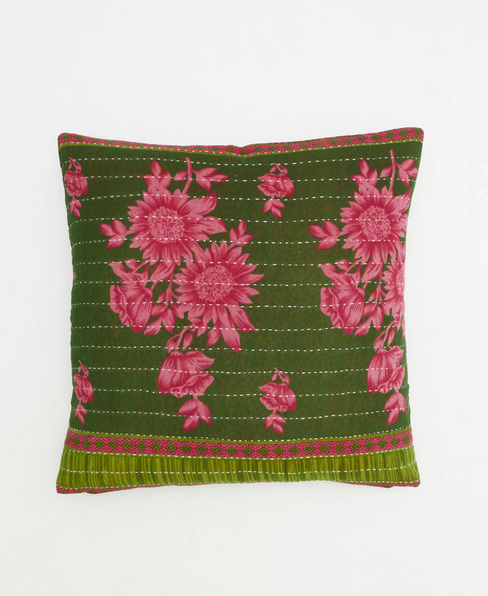 Medium Kantha Throw Pillow - No. 260302
