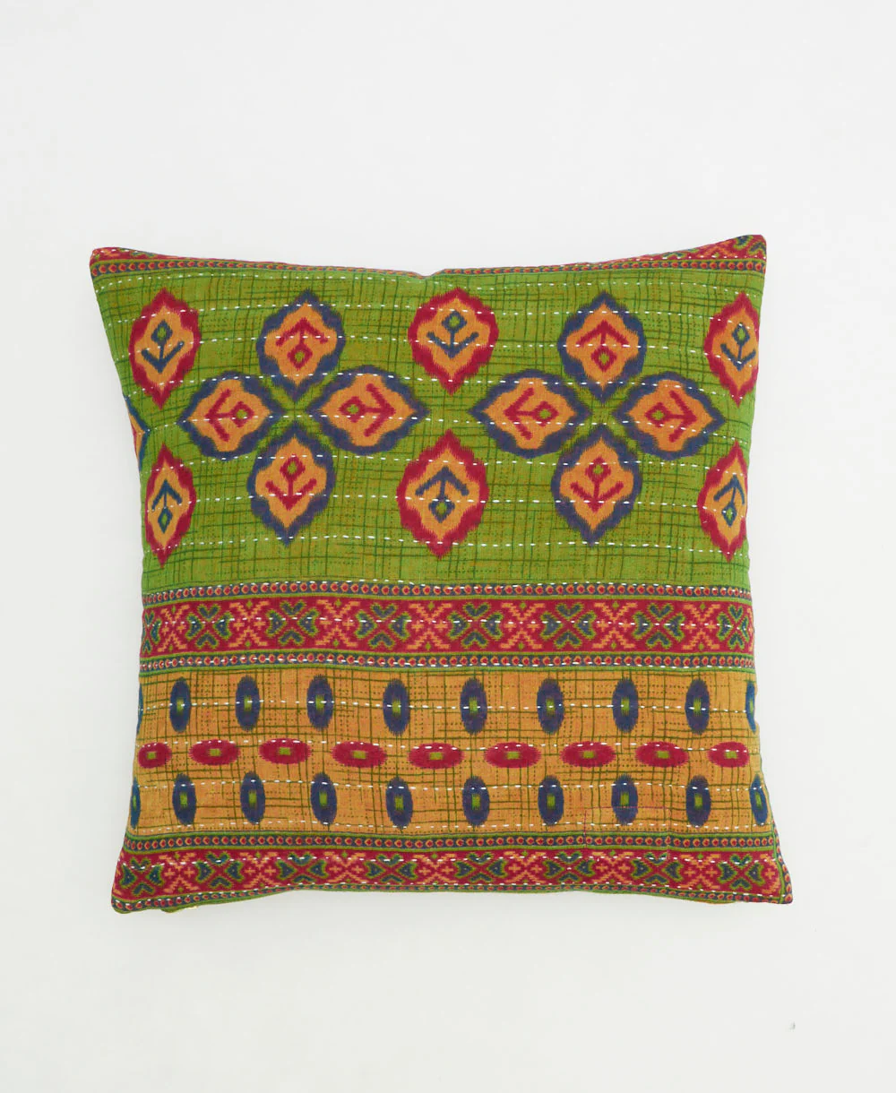 Medium Kantha Throw Pillow - No. 260302 - Image 2