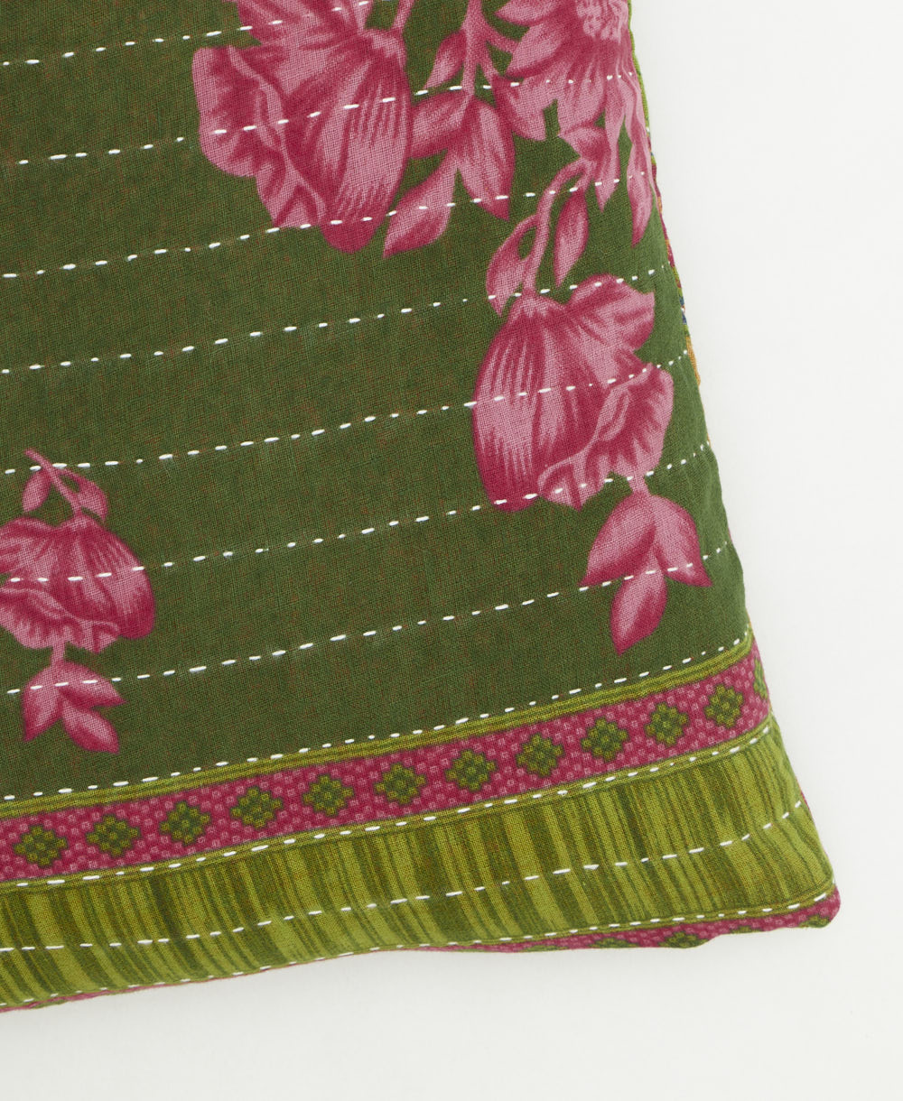Medium Kantha Throw Pillow - No. 260302 - Image 3