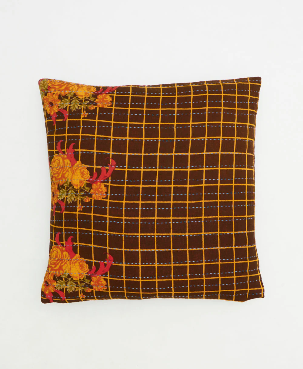 Medium Kantha Throw Pillow - No. 260303