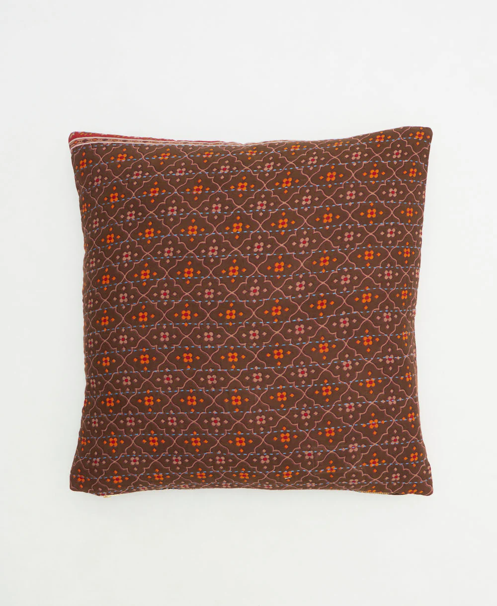 Medium Kantha Throw Pillow - No. 260303 - Image 2