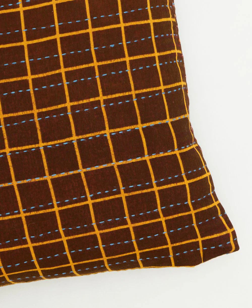 Medium Kantha Throw Pillow - No. 260303 - Image 3