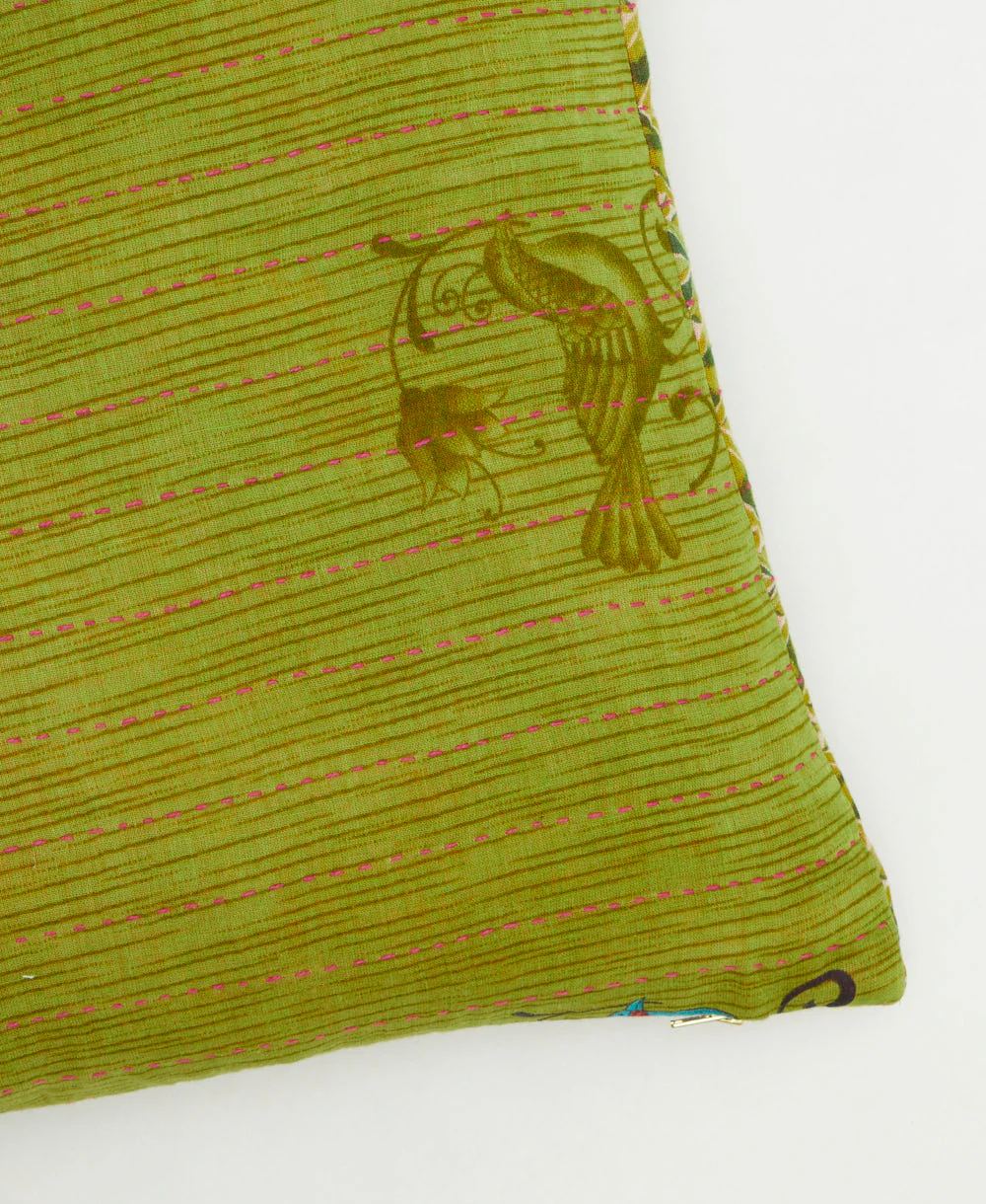 Medium Kantha Throw Pillow - No. 260306 - Image 3