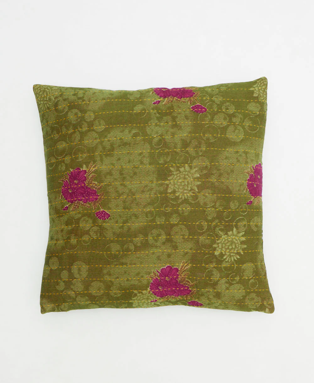 Medium Kantha Throw Pillow - No. 260309 - Image 2