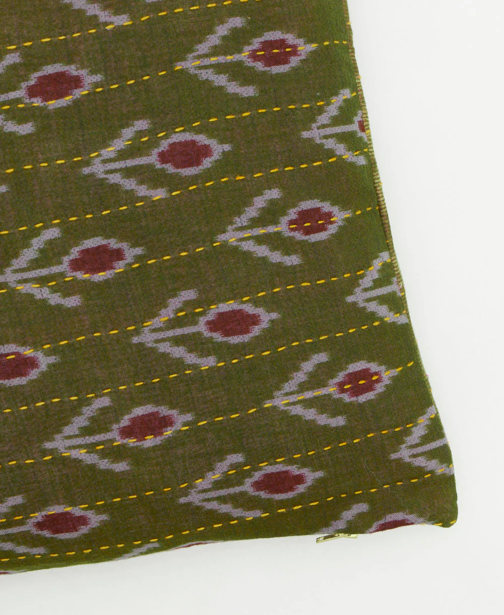 Medium Kantha Throw Pillow - No. 260309 - Image 3