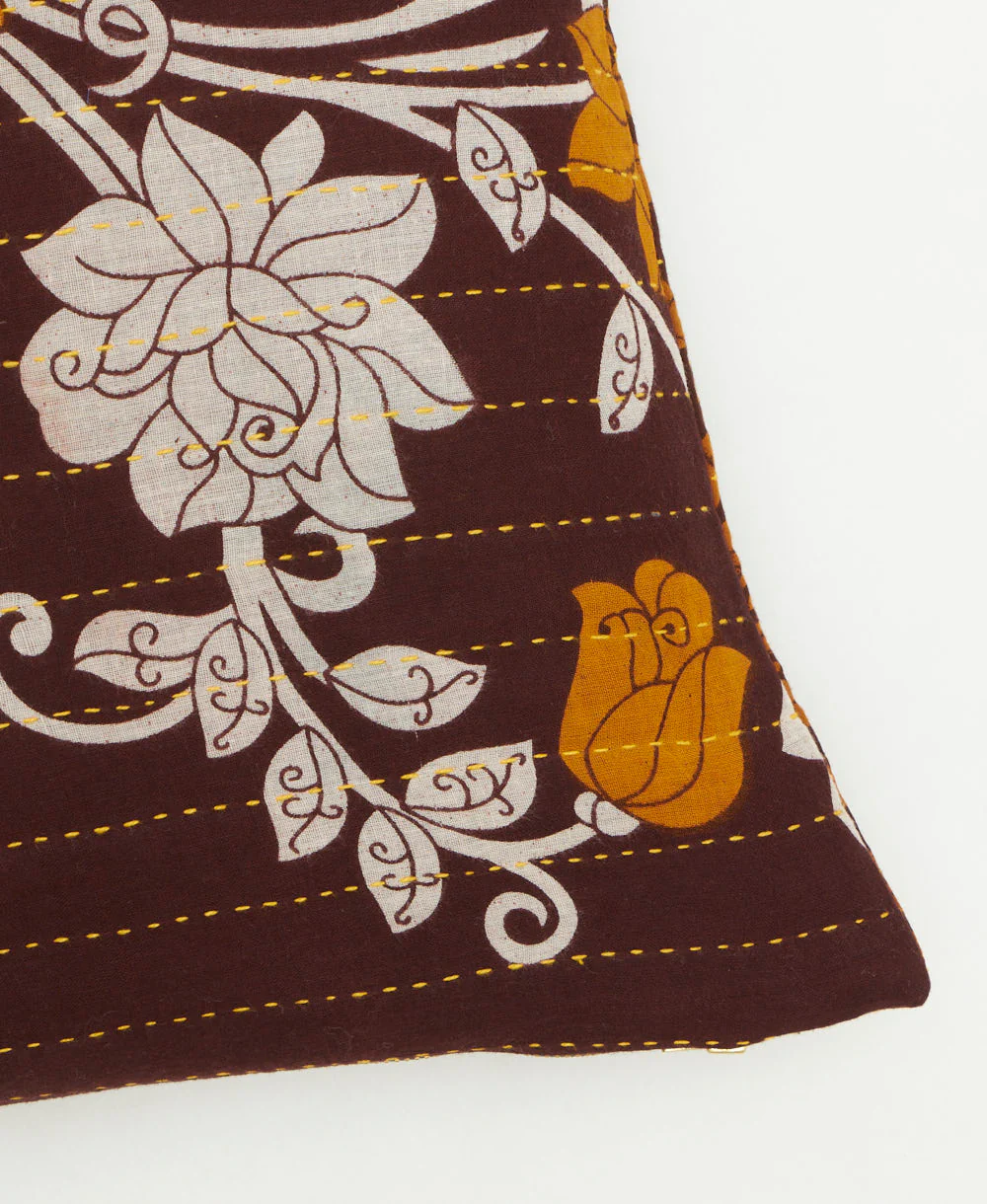 Medium Kantha Throw Pillow - No. 260311 - Image 3