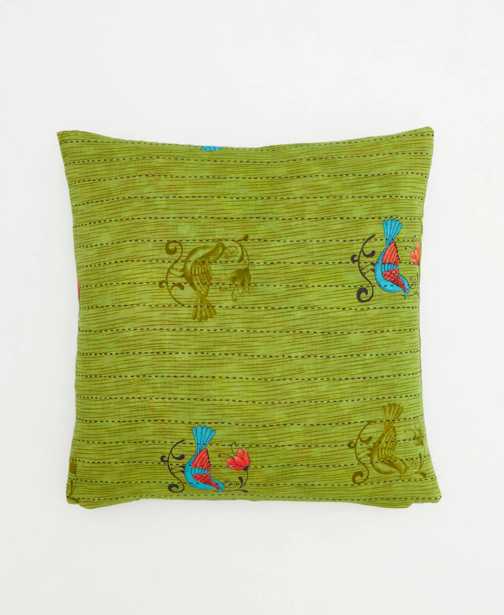 Medium Kantha Throw Pillow - No. 260312 - Image 2
