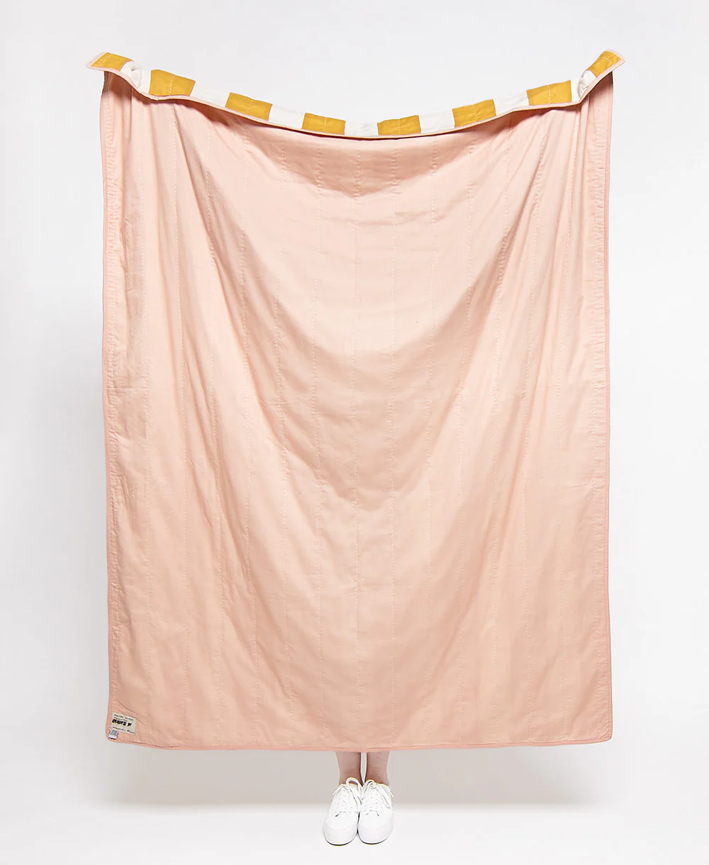 Offset Patchwork Quilt - Pink - Image 3