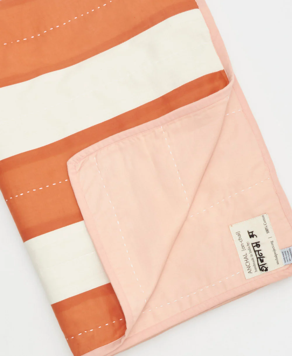Offset Patchwork Quilt - Pink - Image 5