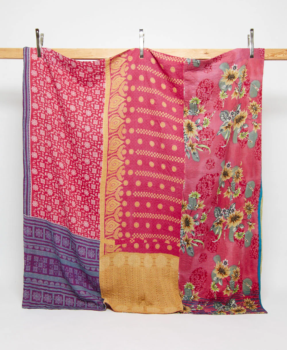Queen Kantha Quilt Bedding - No. 240522
