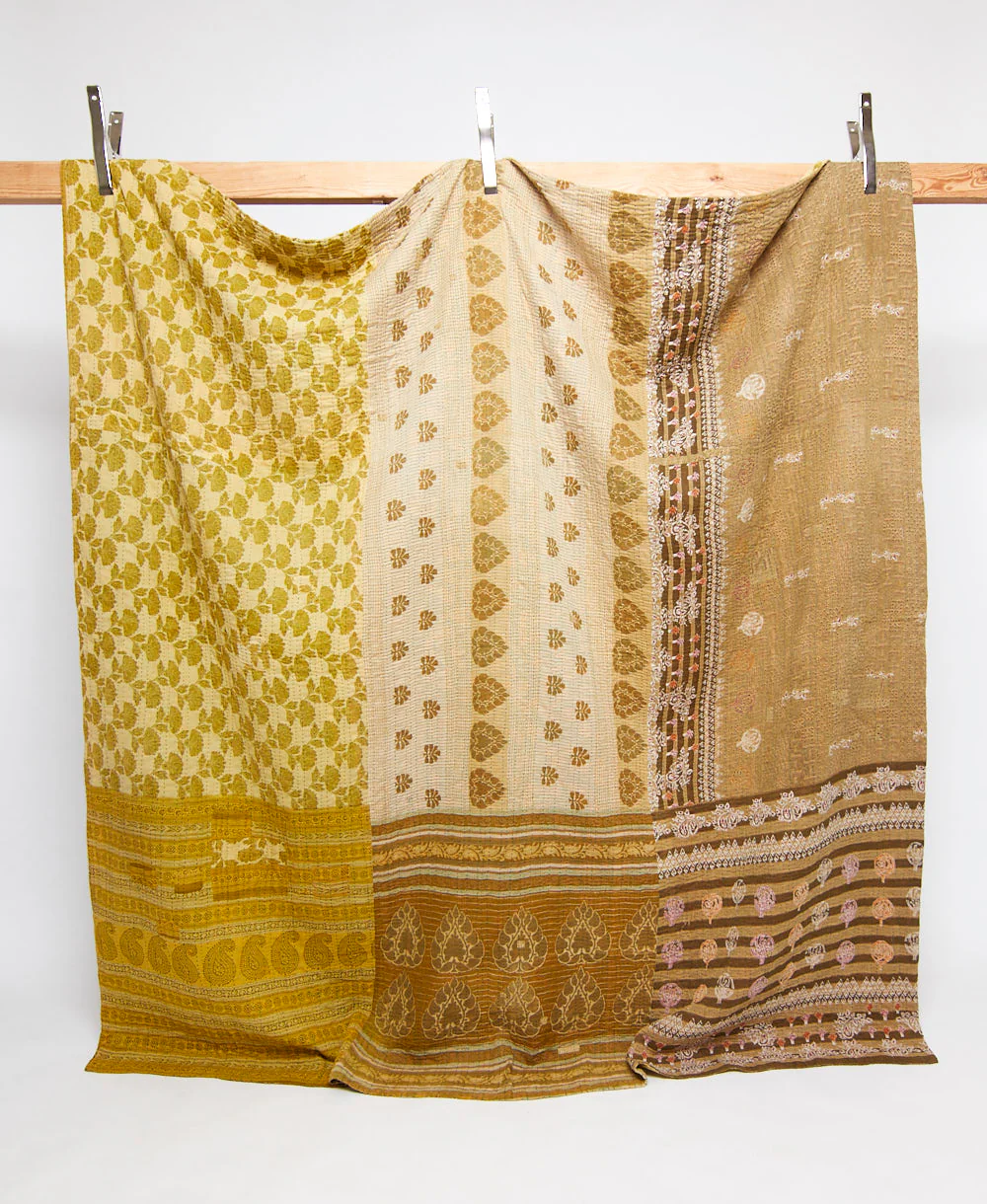 Queen Kantha Quilt Bedding - No. 250203