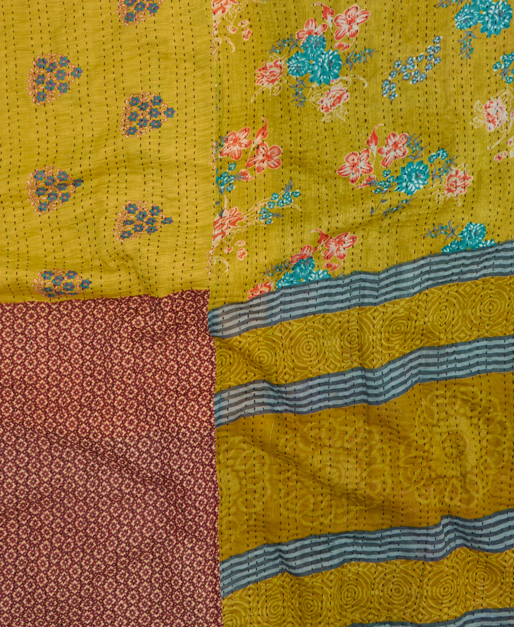 Queen Kantha Quilt Bedding - No. 250804 - Image 2