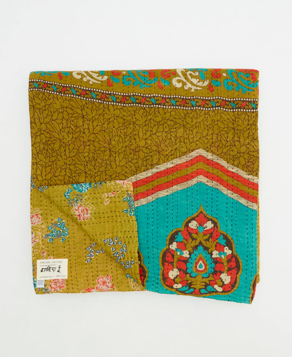 Queen Kantha Quilt Bedding - No. 250804 - Image 3
