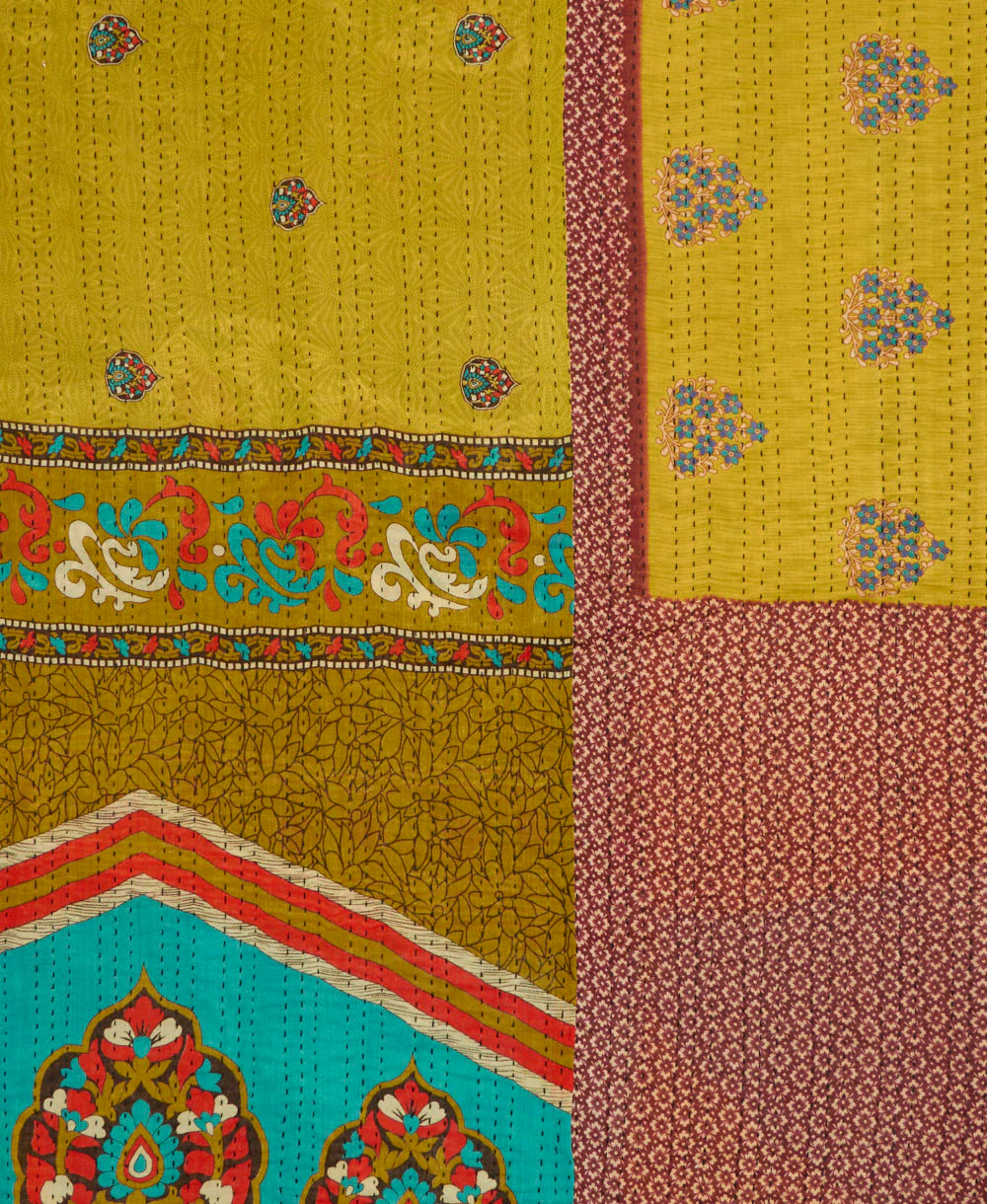 Queen Kantha Quilt Bedding - No. 250804 - Image 4