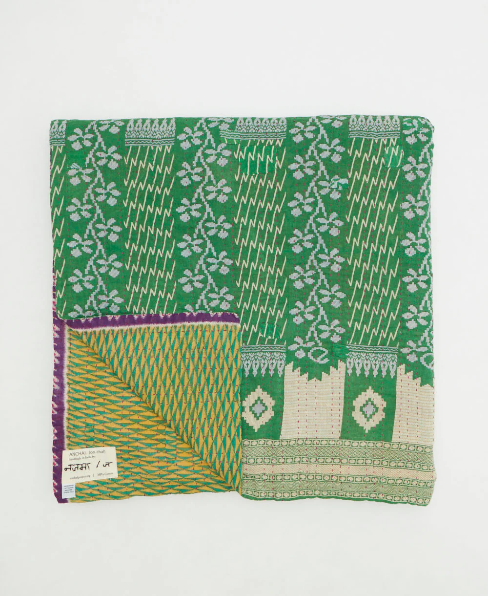 Queen Kantha Quilt Bedding - No. 260203 - Image 2