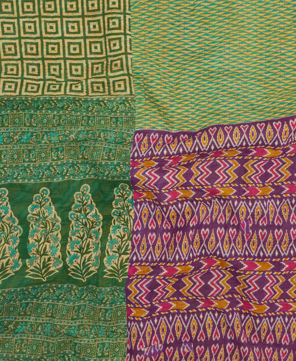 Queen Kantha Quilt Bedding - No. 260203 - Image 4