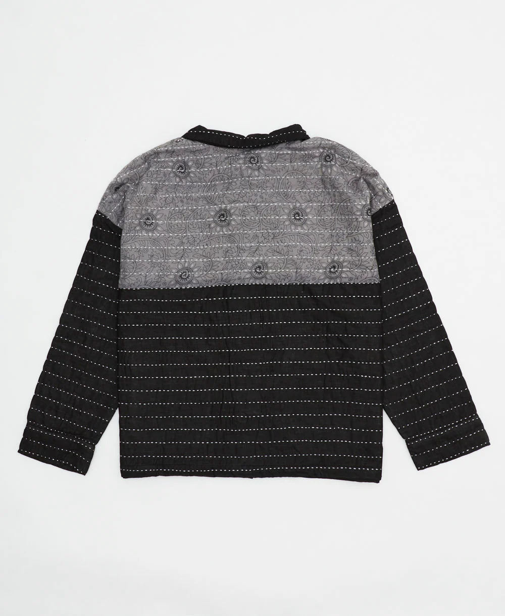 Quilted Chore Jacket - Charcoal - No. 240516 - Image 2