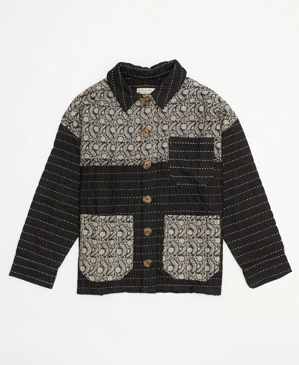 Quilted Chore Jacket - Charcoal - No. 240601