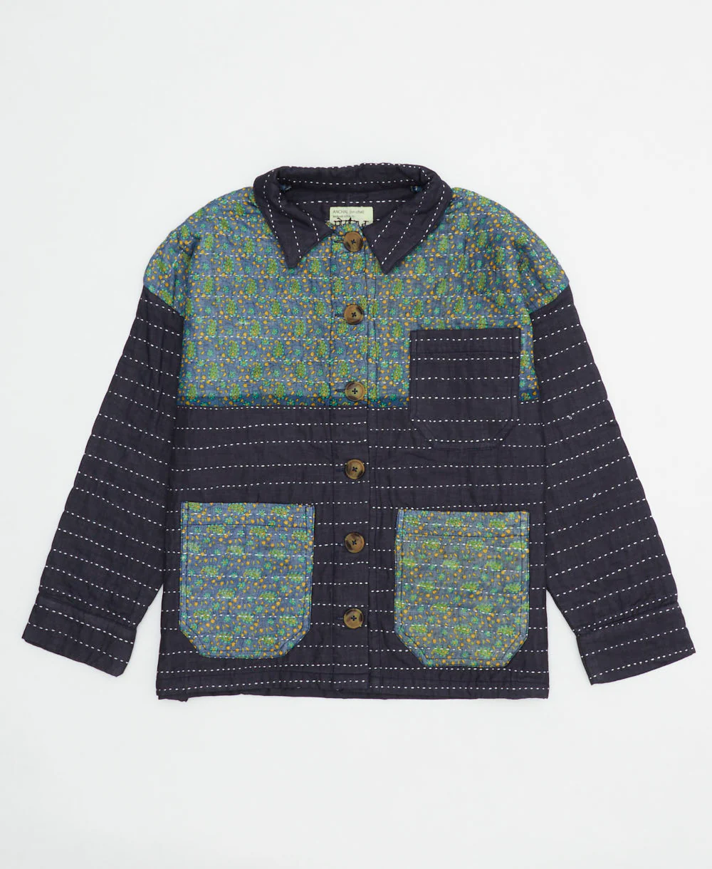 Quilted Chore Jacket - Navy - No. 240522