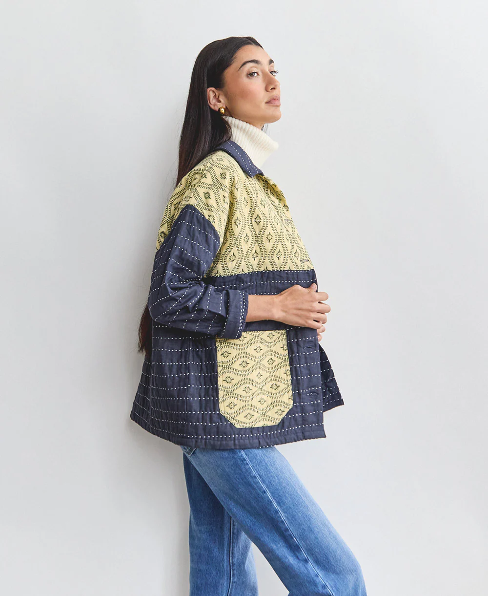 Quilted Chore Jacket - Navy - No. 240523 - Image 4