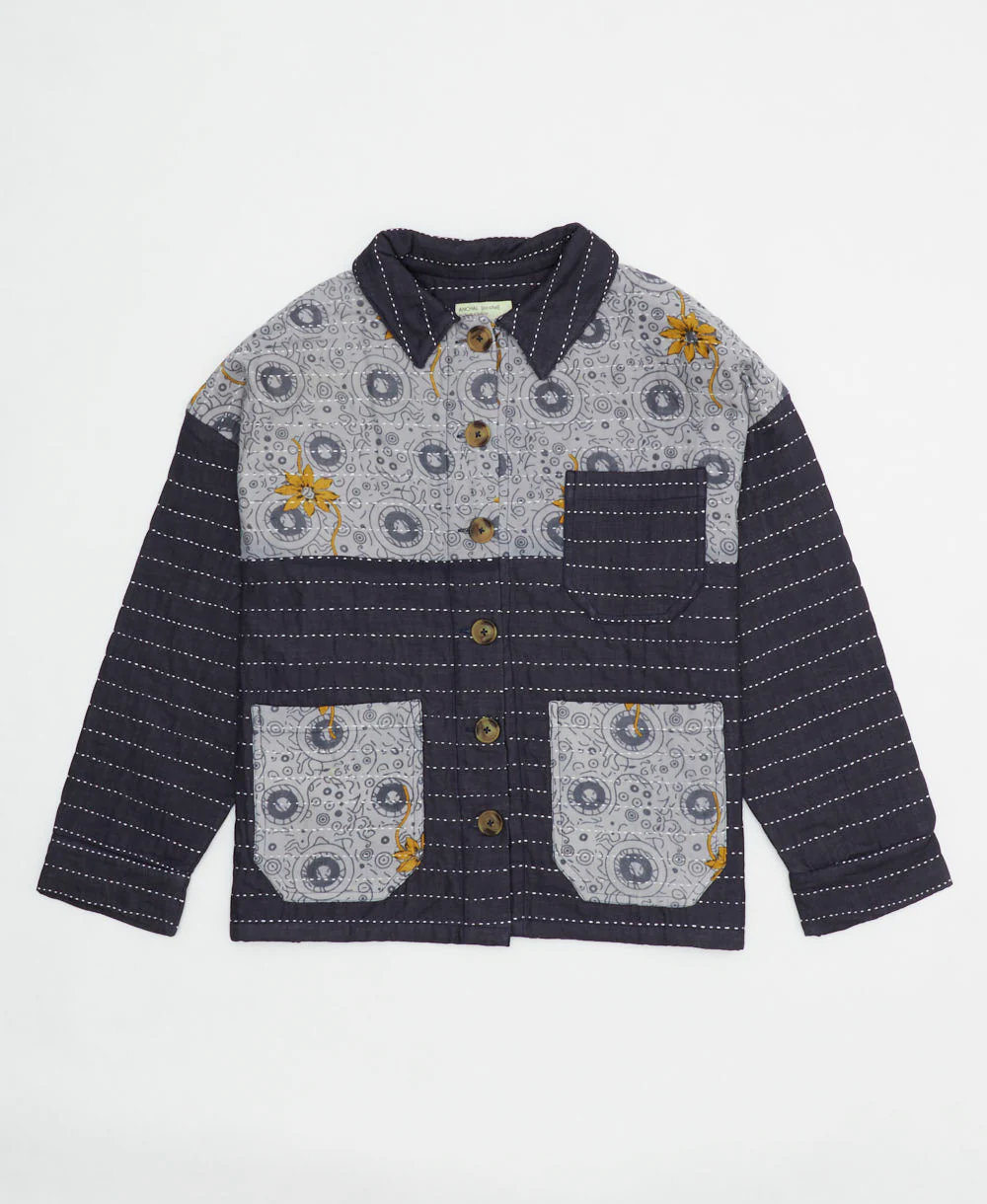 Quilted Chore Jacket - Navy - No. 240523