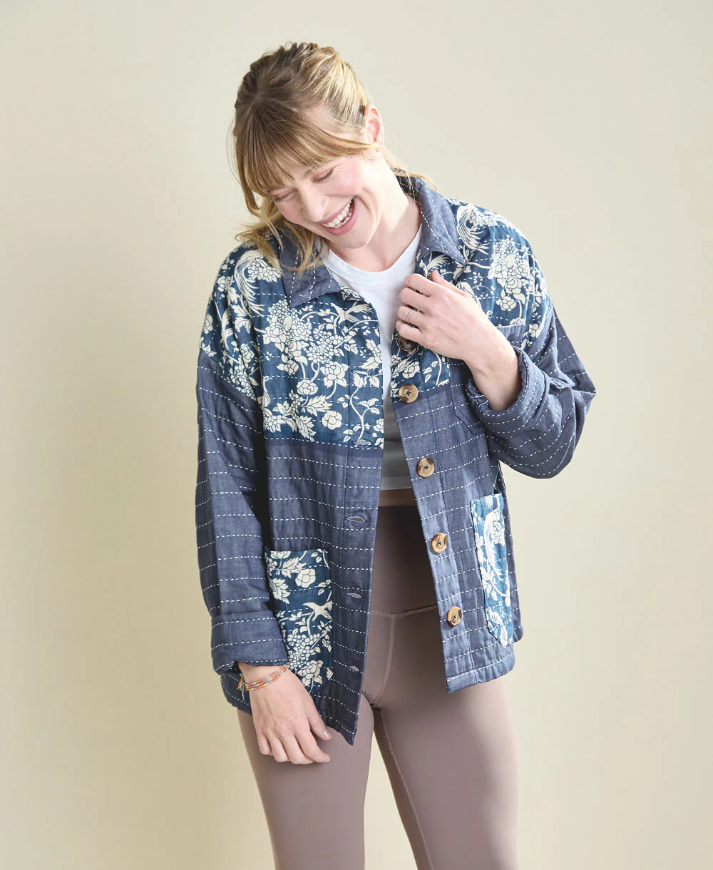 Quilted Chore Jacket - Navy - No. 240523 - Image 3