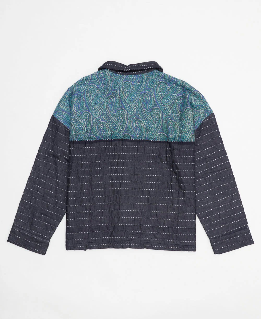 Quilted Chore Jacket - Navy - No. 240602 - Image 2