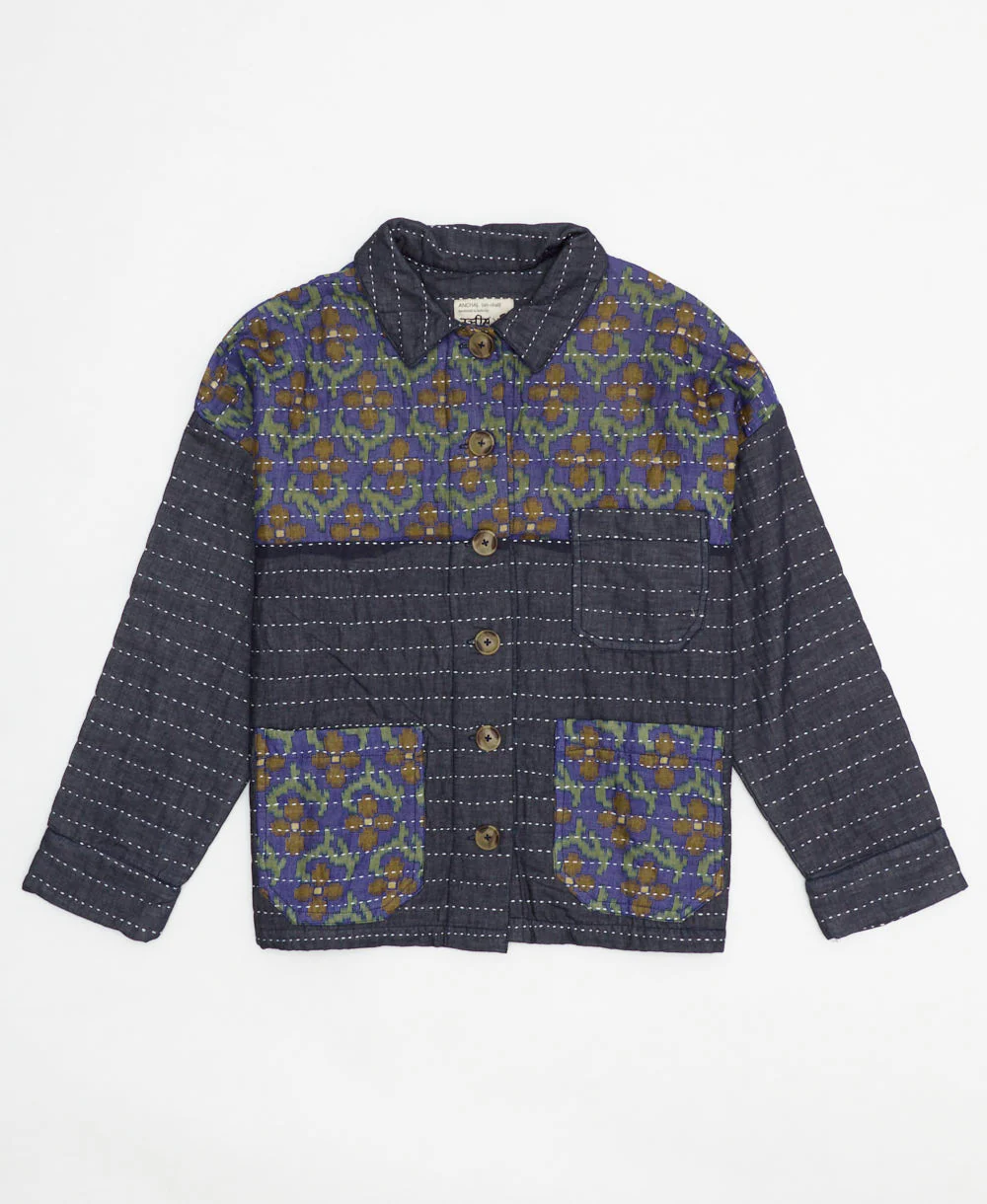 Quilted Chore Jacket - Navy - No. 240603