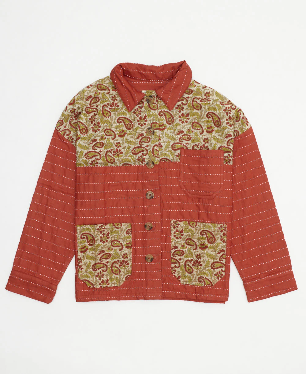 Quilted Chore Jacket - Rust - No. 240602