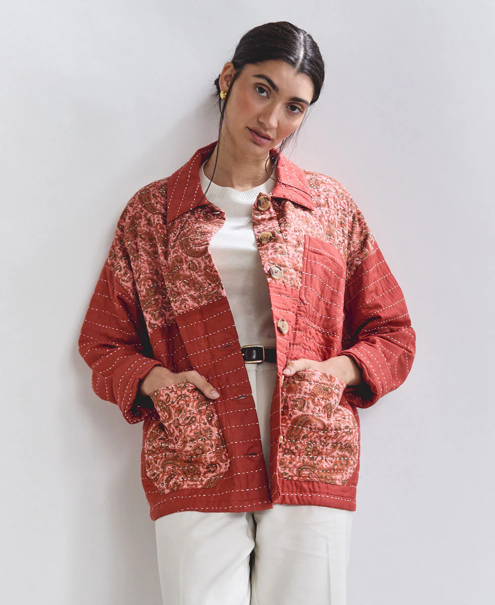 Quilted Chore Jacket - Rust - No. 240503 - Image 3