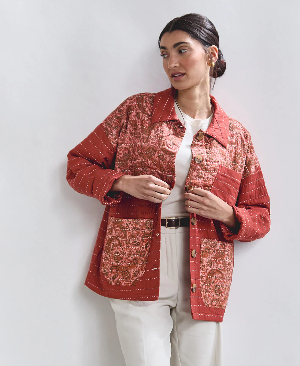 Quilted Chore Jacket - Rust - No. 240602 - Image 3