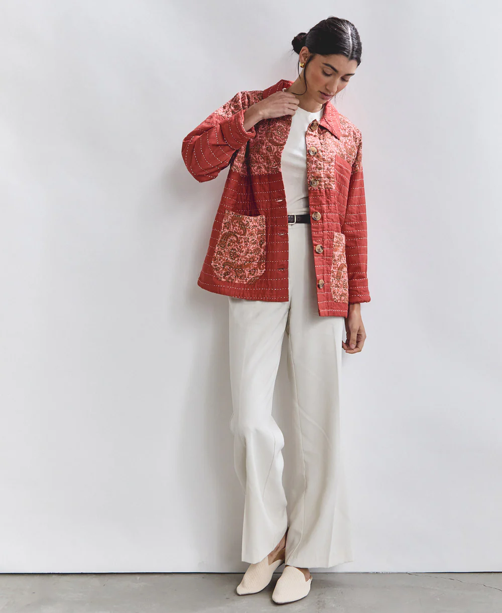 Quilted Chore Jacket - Rust - No. 240507 - Image 3