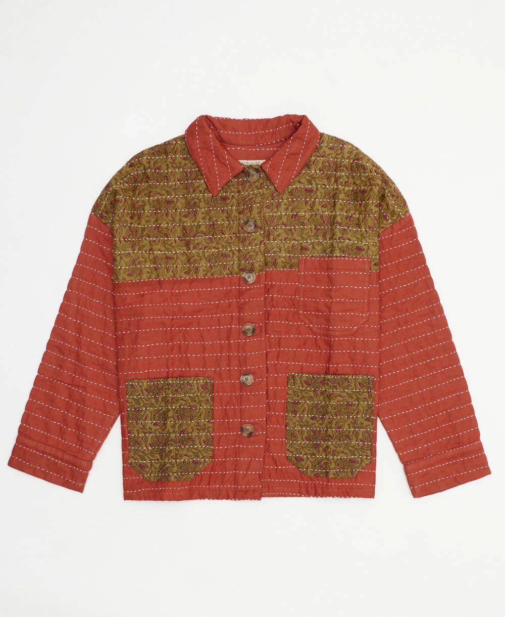 Quilted Chore Jacket - Rust - No. 240606