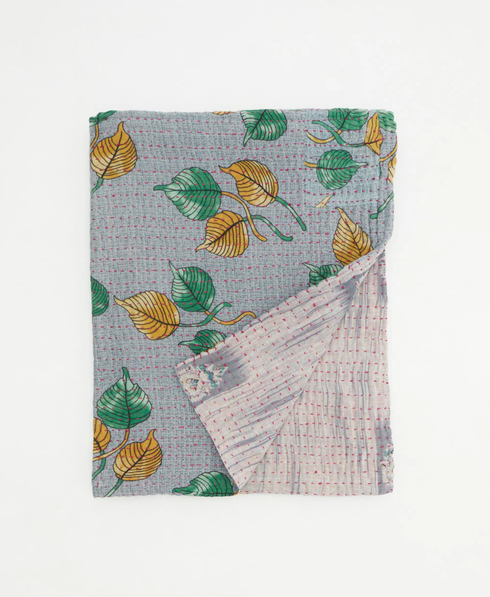 Small Kantha Quilt Throw - No. 250619