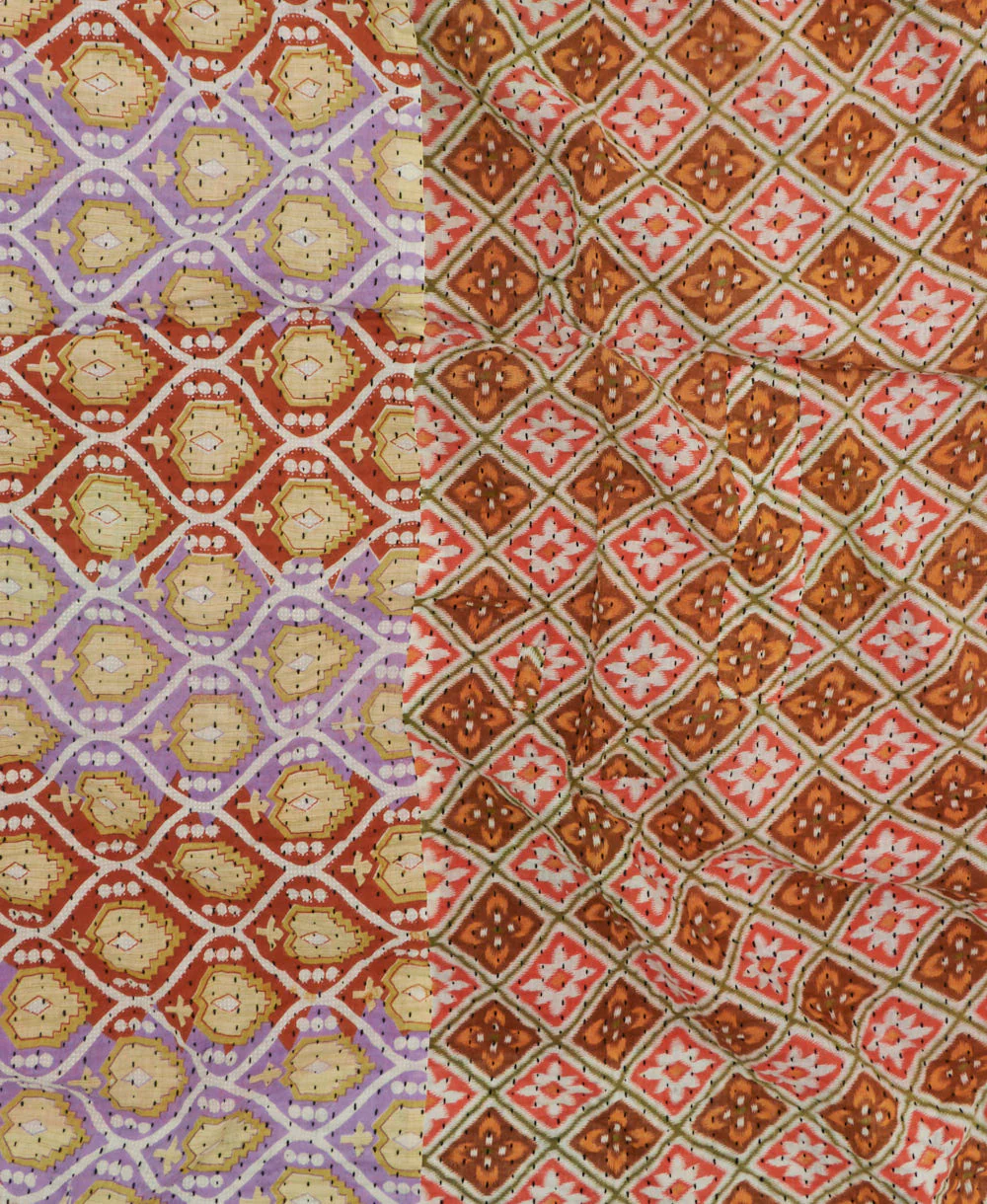 Small Kantha Quilt Throw - No. 250707 - Image 2