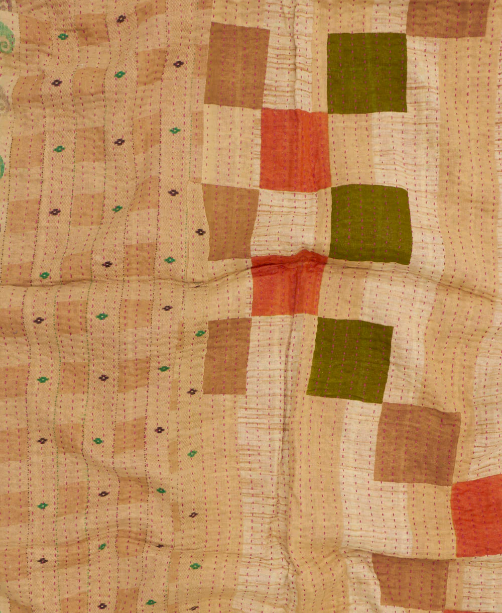 Small Kantha Quilt Throw - No. 250721 - Image 2