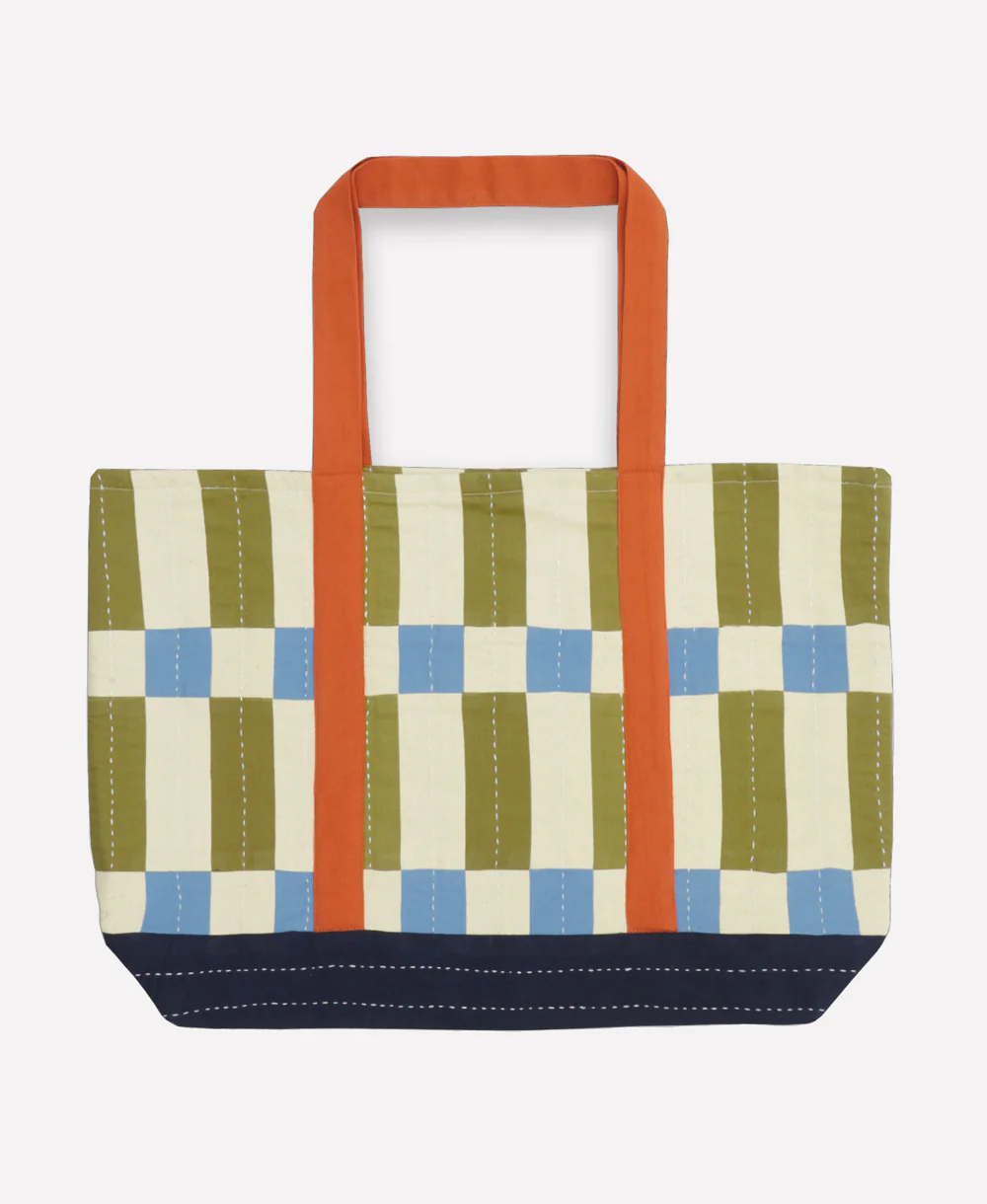 Tile Canvas Tote Bag - Bone - Image 5