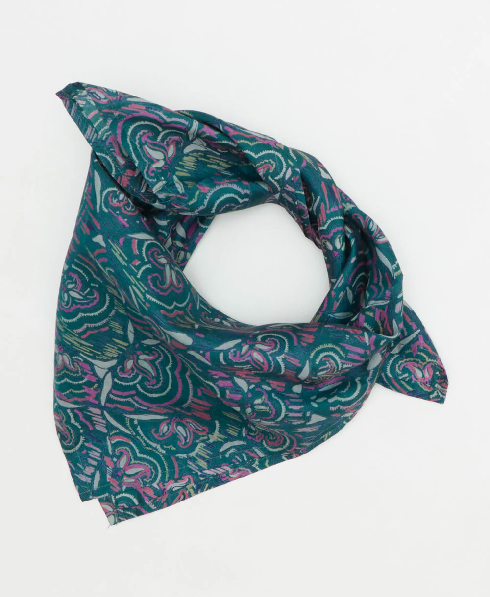 Vintage Silk Bandana - No. 250623
