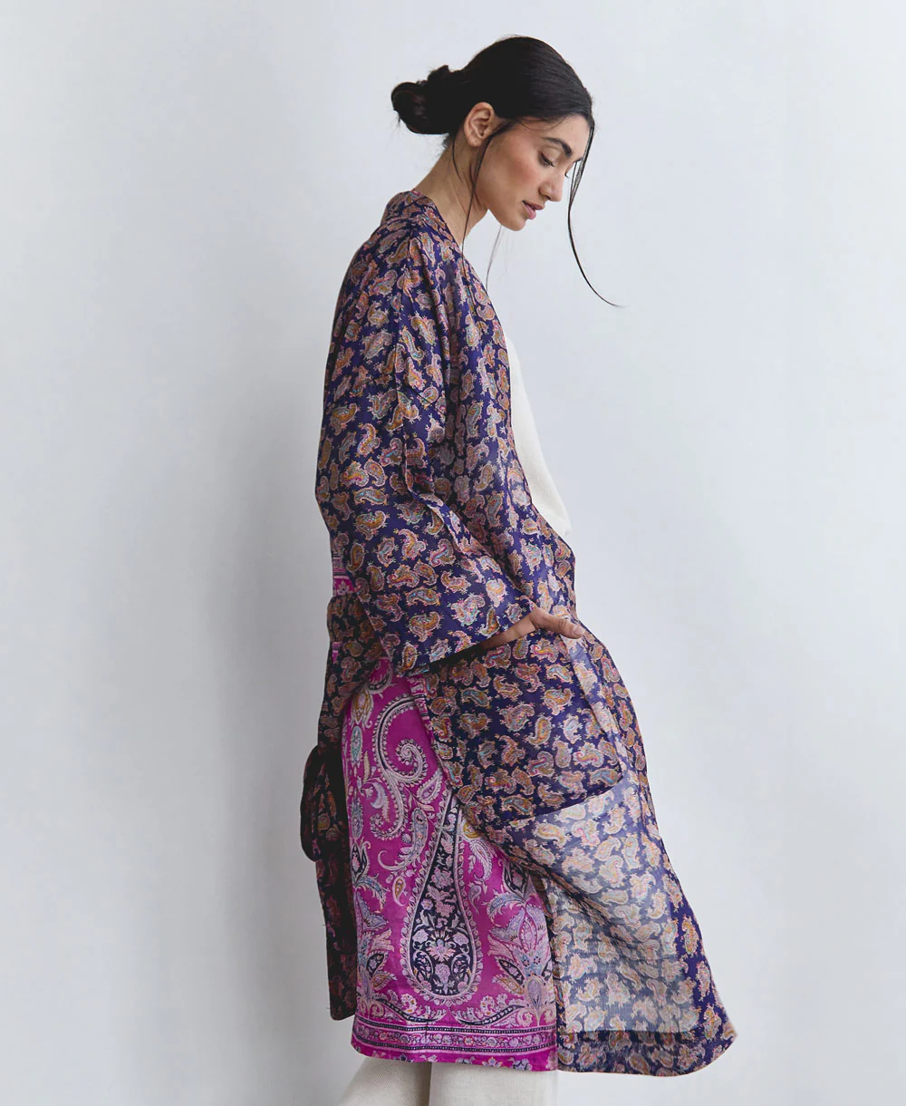 Vintage Silk Robe - No. 250605 - Image 4