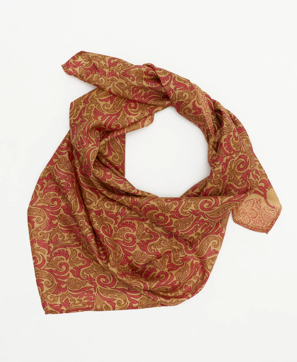 Vintage Silk Square Scarf - No. 240714 - Image 2
